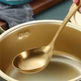 Gold Ladle, Stainless Steel Kitchen Ladle With Gold Plating, Soup Ladle, Cooking Ladle, Metal Soup Spoon For Cooking, Dishwasher Safe, Easy to Clean, 1 Pcs One Size Gold