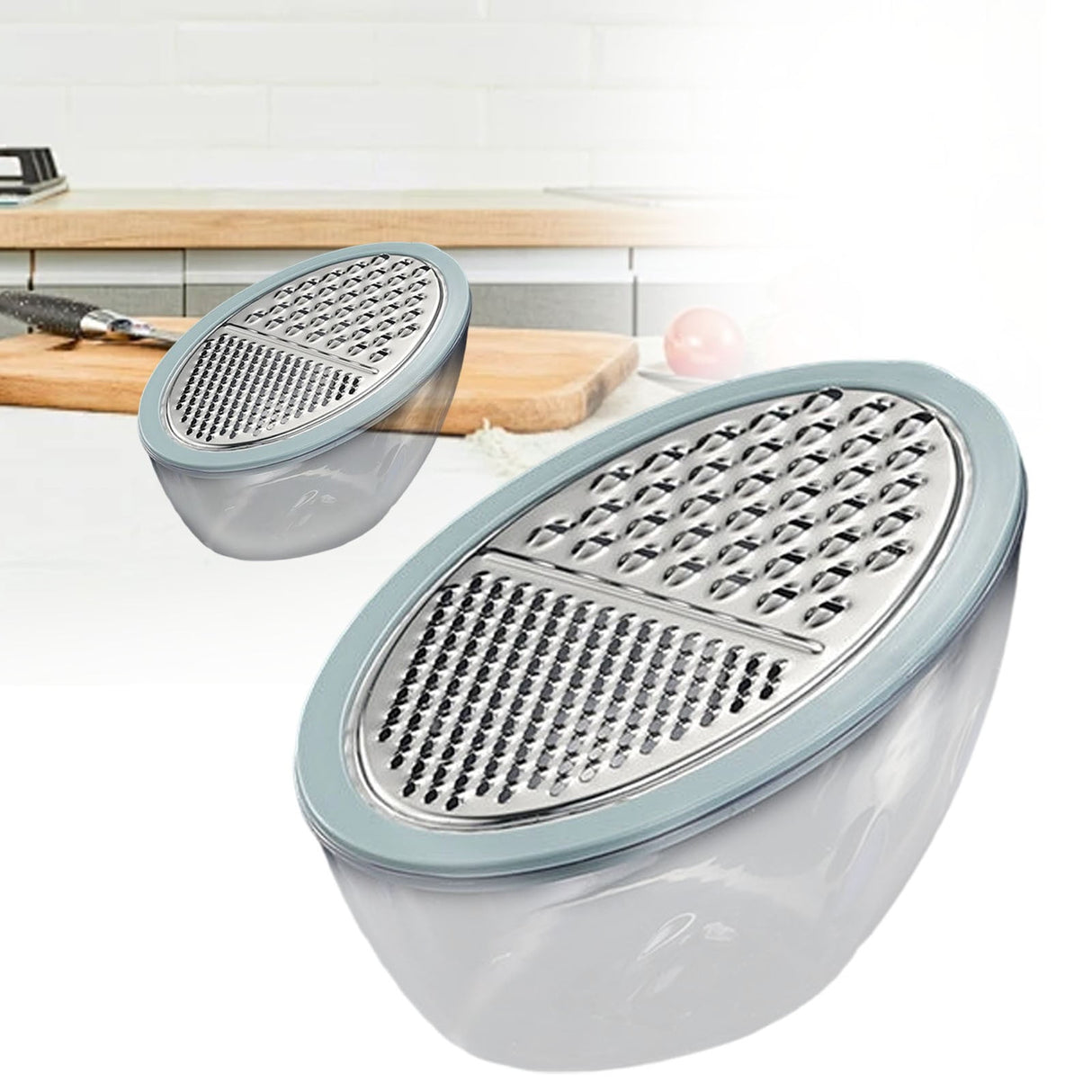 Cheese Grater With Containe,Vegetable Slicer,Stainless Steel Graters,Multi Purpose Graters For Kitchen,Stainless Steel Cheese Shredder,Potato Slicer,Cheese Shredder,Kitchen Gadgets,(A,4.13x7.67 in) A