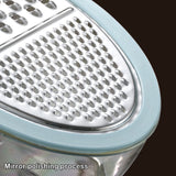 Cheese Grater With Containe,Vegetable Slicer,Stainless Steel Graters,Multi Purpose Graters For Kitchen,Stainless Steel Cheese Shredder,Potato Slicer,Cheese Shredder,Kitchen Gadgets,(A,4.13x7.67 in) A