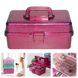 Plastic Storage Bins With Lid and Handle, Plastic Latch Storage Box, Stackable Storage Container, Small Plastic Storage Basket, Cute Organizer Box for Home, Office, 1 Pcs, 7.68x4.13x4.33 12.99" x 5.7" x 7.67" Pink