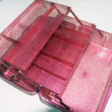Plastic Storage Bins With Lid and Handle, Plastic Latch Storage Box, Stackable Storage Container, Small Plastic Storage Basket, Cute Organizer Box for Home, Office, 1 Pcs, 7.68x4.13x4.33 12.99" x 5.7" x 7.67" Pink