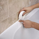 Kitchen Caulk Tape Self Adhesive,Waterproof Caulking Sealing Tape,Easy to Install Caulking Tape for Bathroom Peel and Stick Caulking Strip Floor Tile Wallpaper Toilet Tub Shower Wall(White) White