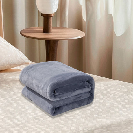 Fleece Throw Blanket for Couch,Super Soft Fuzzy Flannel Throw for Sofa, Luxury Plush Microfiber Bed Blanket, Cozy Home Decorative Velvet Gift Blanket,Fuzzy and Anti-Static(Grey 70x100cm) Grey 70x100cm
