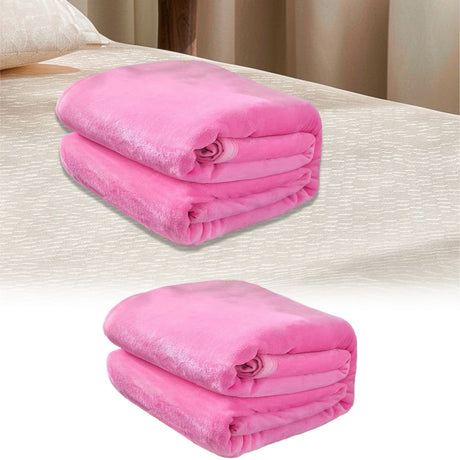 Fleece Throw Blanket for Couch,Super Soft Fuzzy Flannel Throw for Sofa, Luxury Plush Microfiber Bed Blanket, Cozy Home Decorative Velvet Gift Blanket,Fuzzy and Anti-Static(Grey 70x100cm) Pink 70x100cm