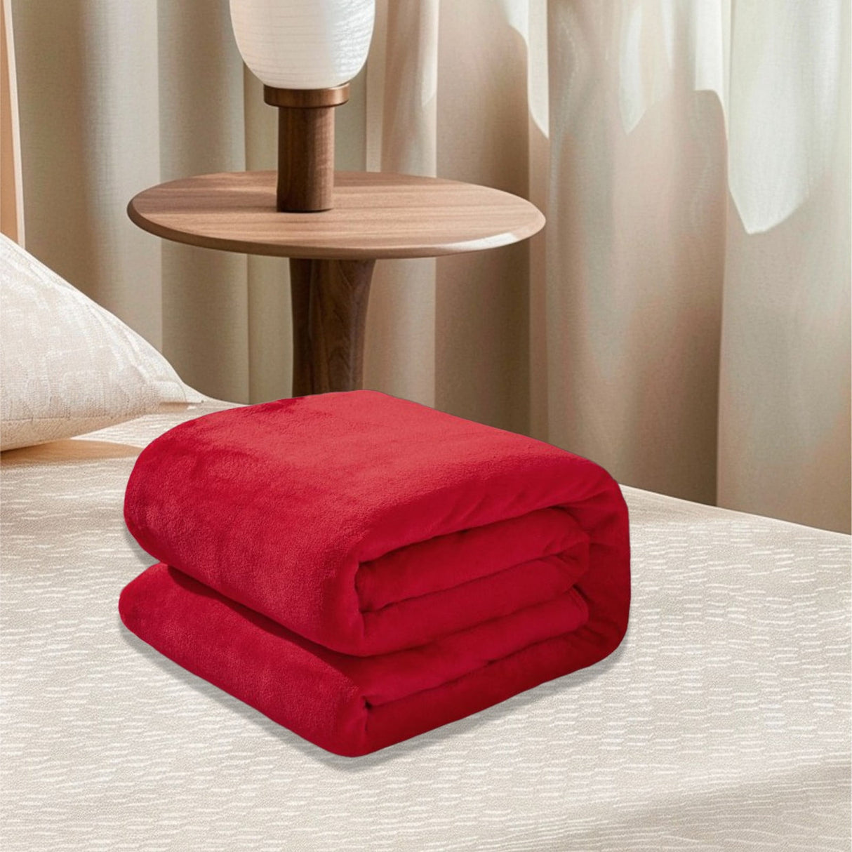 Fleece Throw Blanket for Couch,Super Soft Fuzzy Flannel Throw for Sofa, Luxury Plush Microfiber Bed Blanket, Cozy Home Decorative Velvet Gift Blanket,Fuzzy and Anti-Static(Grey 70x100cm) Red 70x100cm
