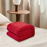 Fleece Throw Blanket for Couch,Super Soft Fuzzy Flannel Throw for Sofa, Luxury Plush Microfiber Bed Blanket, Cozy Home Decorative Velvet Gift Blanket,Fuzzy and Anti-Static(Grey 70x100cm) Red 70x100cm