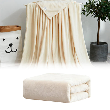 Fleece Throw Blanket for Couch,Super Soft Fuzzy Flannel Throw for Sofa, Luxury Plush Microfiber Bed Blanket, Cozy Home Decorative Velvet Gift Blanket,Fuzzy and Anti-Static(Grey 70x100cm) White 70x100cm