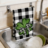Shamrock Green Dish Towel,Set of 1 St.Patrick's Day Kitchen Towel,Bathroom Decorative Cloth for Irish Decoration Kitchen Bathroom Home Cooking Housewarming Gifts,15 x 24 Inch A