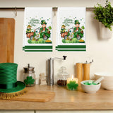Shamrock Green Dish Towel,Set of 1 St.Patrick's Day Kitchen Towel,Bathroom Decorative Cloth for Irish Decoration Kitchen Bathroom Home Cooking Housewarming Gifts,15 x 24 Inch C