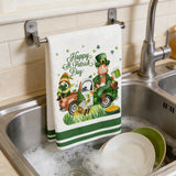 Shamrock Green Dish Towel,Set of 1 St.Patrick's Day Kitchen Towel,Bathroom Decorative Cloth for Irish Decoration Kitchen Bathroom Home Cooking Housewarming Gifts,15 x 24 Inch C