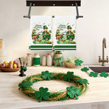 Shamrock Green Dish Towel,Set of 1 St.Patrick's Day Kitchen Towel,Bathroom Decorative Cloth for Irish Decoration Kitchen Bathroom Home Cooking Housewarming Gifts,15 x 24 Inch C