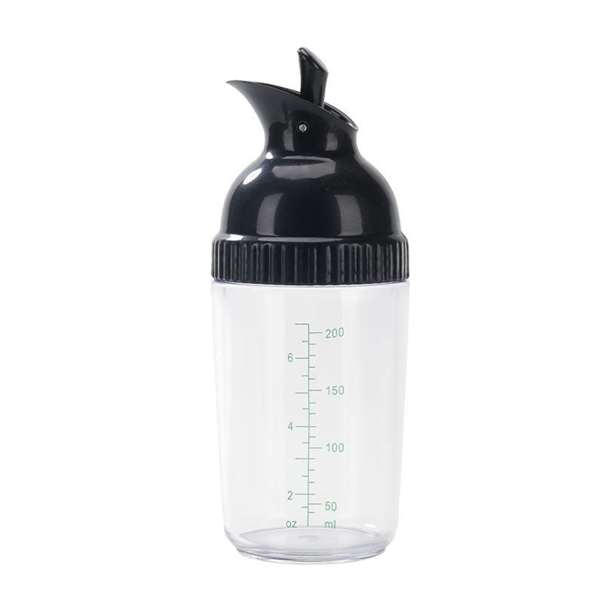 CCMAOLU Salad Dressing Shaker Container,Leak Proof Kitchen Bottle with Dripless Pour & Soft Grip,BPA Free Plastic Design for Sauces,Oil & Homemade Dressings,Easy Cleaning & Operation Black