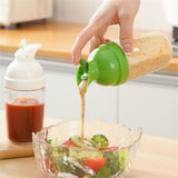 CCMAOLU Salad Dressing Shaker Container,Leak Proof Kitchen Bottle with Dripless Pour & Soft Grip,BPA Free Plastic Design for Sauces,Oil & Homemade Dressings,Easy Cleaning & Operation Black