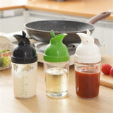 CCMAOLU Salad Dressing Shaker Container,Leak Proof Kitchen Bottle with Dripless Pour & Soft Grip,BPA Free Plastic Design for Sauces,Oil & Homemade Dressings,Easy Cleaning & Operation Black