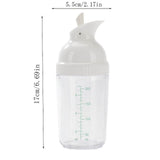 CCMAOLU Salad Dressing Shaker Container,Leak Proof Kitchen Bottle with Dripless Pour & Soft Grip,BPA Free Plastic Design for Sauces,Oil & Homemade Dressings,Easy Cleaning & Operation white