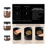 Glass Storage Jar - Airtight Storage Canister - Coffee Canister - Glass Jar with Lid - Food Storage Jar - Candy Jar - Storage Jar - Kitchen Organizer - Pasta Jar - Cookie Jar - Muesli Jar - Storage Jars - Kitchen Accessories - Black - 1 Piece