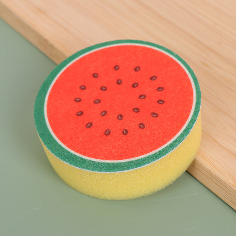 Kitchen Cleaning Sponge | Thick scouring pad | Suitable for dishes, pans, and fruit bowls | Powerful cleaning, durable, and long-lasting(watermelon)