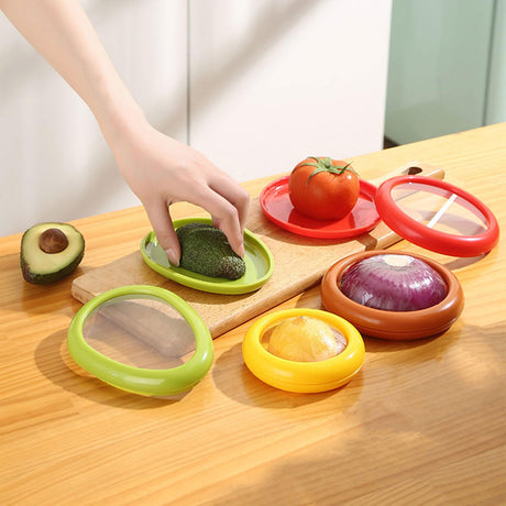 Food Storage Containers - Onion Storage Container - Tomato Storage Container - Avocado Storage Container - Lemon Storage Container - Vegetable Storage Container - Fruit Storage Container - Reusable - Kitchen Accessories - Food Storage Boxes - Airtight - B