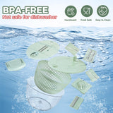 Vegetable Slicer - Salad Spinner - Mandoline - Salad Spinner - Multifunctional Vegetable Slicer - Vegetable Cutter Set - Grater - Kitchen Aid - Kitchen Utensil - Julienne Slicer - Vegetable Grater - Kitchen Gadget - Shredder - Mint Green - Lettuce Slicer