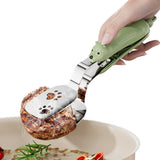 Kitchen Tongs - Spatula - BBQ Tongs - Meat Tongs - Kitchen Utensils - Kitchen Accessories - Grill Tongs - Spatula - Funny Gadgets - Cooking Utensils - Serving Tongs - Kitchen Tools - Original Gift - Green - 1 Piece