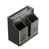 Knife Block Without Drilling - Cutlery Holder - Kitchen Organizer Countertop - Universal Knife Holder - Kitchen Utensil Holder - Spoon Holder - Wall Rack Kitchen - Cutlery Drainer - Cutlery Tray - Standing or Hanging - Storage System - Dark Gray - 1 Piece