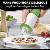 Cheese Mill - Cheese Grater - Parmesan Grater - Herb Mill - Manual Grater - Nut Grinder - Chocolate Grater - Kitchen Aid - Rotating Grater - Kitchen Utensils - Stainless Steel Blades - Hard Cheese Mill - Dishwasher Safe - White and Green - 1 Piece