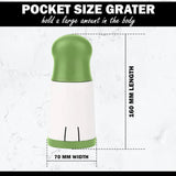 Cheese Mill - Cheese Grater - Parmesan Grater - Herb Mill - Manual Grater - Nut Grinder - Chocolate Grater - Kitchen Aid - Rotating Grater - Kitchen Utensils - Stainless Steel Blades - Hard Cheese Mill - Dishwasher Safe - White and Green - 1 Piece