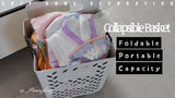 Laundry Basket - Folding Laundry Basket - Wall Shelf - Bath Shelf - Bathroom Rack - Storage Rack - Storage Basket - Organizer - Foldable Silicone Laundry Basket - Bathroom Furniture - Bathroom - Toilet - Black - 1 Piece