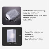 Sink Filter Bags - Sink Strainer - Sink Filter - Disposables - Sink Organizer - Anti-Clogging - Kitchen Accessories - Drain Strainer - White - 200 Pieces