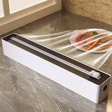 Foil Cutter - Cling Film Dispenser - Aluminum Foil Holder - Foil Cutter with Suction Cups - Kitchen Drawer Organizer - Anti-Slip Mount - Kitchen Roll Holder - Wrapping Paper Cutter - Refillable Foil Holder - Kitchen Gadgets - White - 1 Piece