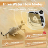 Cat Drinking Fountain - Water Fountain - Dog Drinking Bowl - Automatic Drinking Bowl - Cat Fountain - Dog Fountain - Water Dispenser - Whisper-Quiet - Includes 8 Filters - LED Lighting - Water Bowl - Pet Accessories - 2.8 Liters - White - 1 Piece