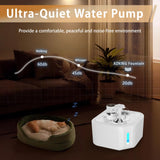 Cat Drinking Fountain - Water Fountain - Dog Drinking Bowl - Automatic Drinking Bowl - Cat Fountain - Dog Fountain - Water Dispenser - Whisper-Quiet - Includes 8 Filters - LED Lighting - Water Bowl - Pet Accessories - 2.8 Liters - White - 1 Piece