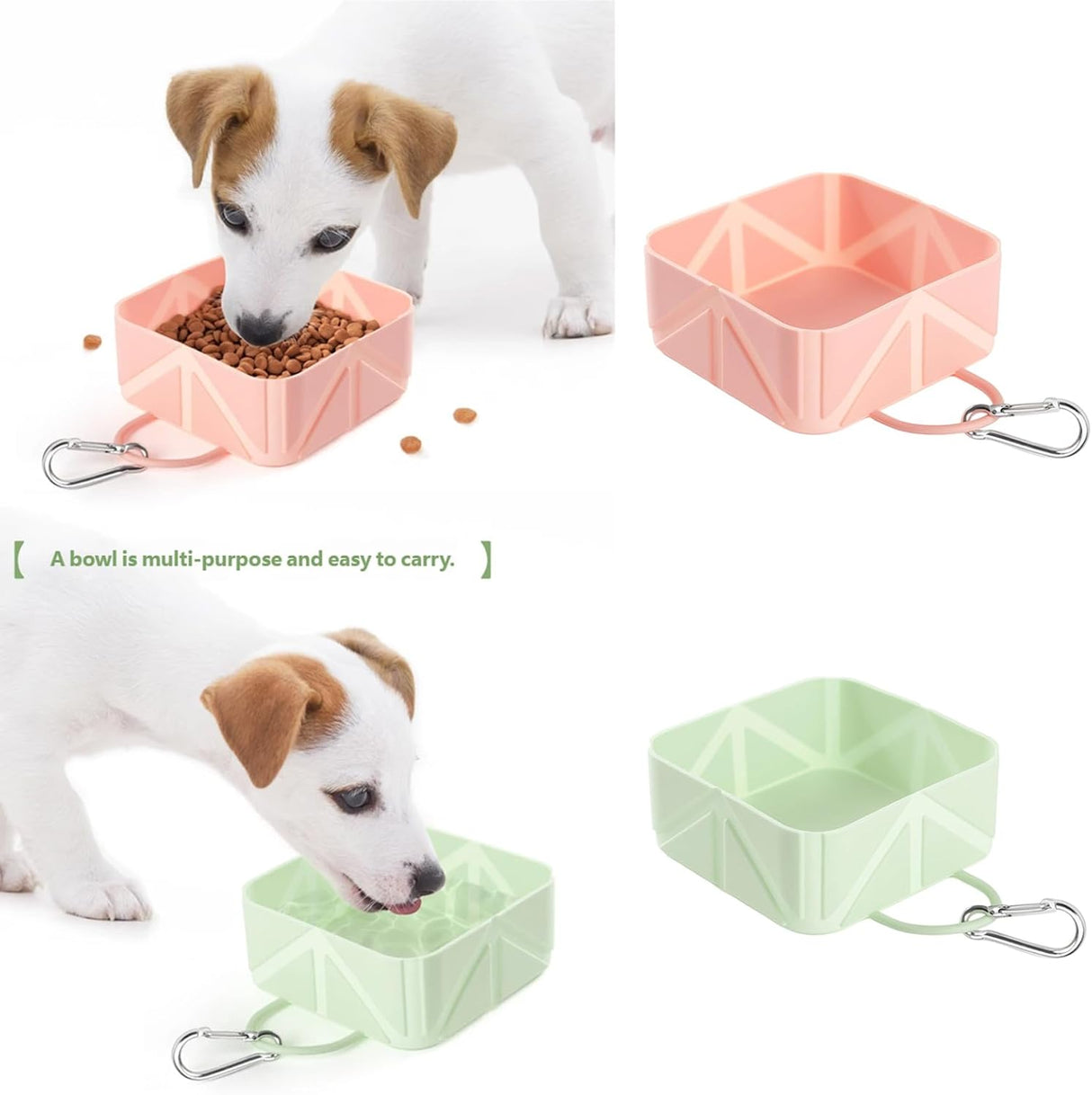 Foldable Dog Food Bowl - Dog Drinking Bowl - Dog Bowl - Travel Bowl - Water Bowl - Food Bowl - Dog Supplies - Hiking - Camping - On the Go - Silicone Bowl - Portable Food Bowl - Dog Accessories - Dark Red - 1 Piece