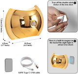 Indoor Wall Lamp - Night Light with Motion Sensor - Wireless LED Wall Light - Rechargeable Wall Lamp - Stair Lighting - Closet Lighting - Bedroom Lamp - USB Rechargeable - Magnetic -Warm White Light - Light Wood - 1 Piece