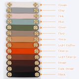 Leather Handles - Furniture Handles - Kitchen Handles - Door Handles - Cabinet Handles - Drawer Knobs - Furniture Hardware - Kitchen Hardware - Handles - Leather - Leather - Kitchen Renovation - Scandinavian - Brass - Pitch 128mm - Handles - Beige - Set o
