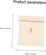 Laundry Bags - Laundry Bag Set - Laundry Net - Laundry Nets - Bra Wash Bag - Lingerie Wash Bag - Clothing Protection - Washing Machine - Protection - Organizer - Travel Organizer - Mesh - Fine Mesh - Honeycomb - Luxury - Embroidery - Beige - Set of 6