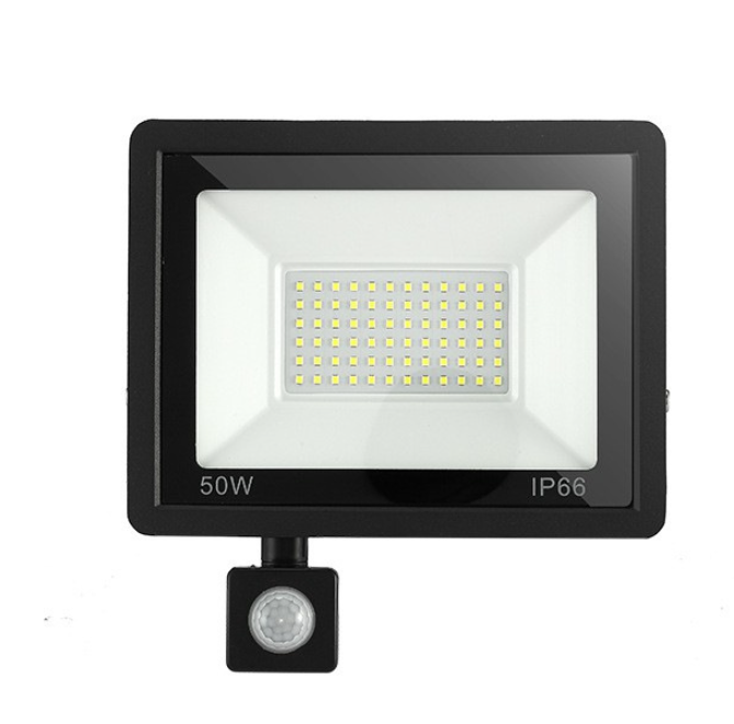 50W LED Floodlight with Motion Sensor IP66 Waterproof 5000LM 6500K Cool White