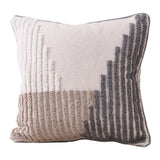Walbest Boho Throw Pillow with Braided Rope Pattern And Tassels Soft Cotton Linen Textured Cushion for Sofa Bed Office 45x45cm B