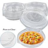 Tutuviw 20 Pcs 8" Plastic Disposable Pie Containers With Lids, Round Pie Keepers with Hinged Locking Lids, Flan Cake Containers for Transport Fruits Vegetables Storage Takeout Boxes 9"