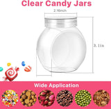Tutuviw Candy Jars with Lids,6 Pcs 7.7ozCookie Containers Candy Jars with Lids,3 x 2in Plastic Snack Jars for Candy Buffet and Party Table, Candy Buffet Containers,Cookie Jars Dry Food Jars