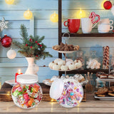 Tutuviw Candy Jars with Lids,6 Pcs 7.7ozCookie Containers Candy Jars with Lids,3 x 2in Plastic Snack Jars for Candy Buffet and Party Table, Candy Buffet Containers,Cookie Jars Dry Food Jars