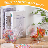 Tutuviw Candy Jars with Lids,6 Pcs 7.7ozCookie Containers Candy Jars with Lids,3 x 2in Plastic Snack Jars for Candy Buffet and Party Table, Candy Buffet Containers,Cookie Jars Dry Food Jars