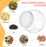 Tutuviw Candy Jars with Lids,6 Pcs 7.7ozCookie Containers Candy Jars with Lids,3 x 2in Plastic Snack Jars for Candy Buffet and Party Table, Candy Buffet Containers,Cookie Jars Dry Food Jars