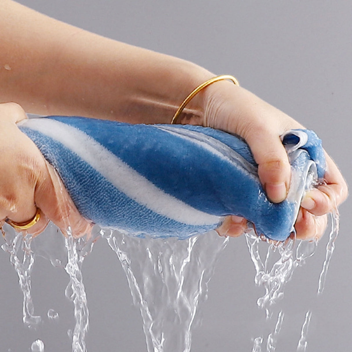 Clearance 8 Pack Plush Absorbent 100% Cotton Bath Towel Set, 2 Bath Towels 4 Hand Towels 2 Washcloths, Luxury 8 Piece Towel Set for Bathroom SPA Gym, Family Bath Towel Set Blue