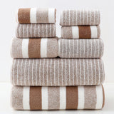 Clearance 8 Pack Plush Absorbent 100% Cotton Bath Towel Set, 2 Bath Towels 4 Hand Towels 2 Washcloths, Luxury 8 Piece Towel Set for Bathroom SPA Gym, Family Bath Towel Set Coffee
