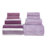 Clearance 8 Pack Plush Absorbent 100% Cotton Bath Towel Set, 2 Bath Towels 4 Hand Towels 2 Washcloths, Luxury 8 Piece Towel Set for Bathroom SPA Gym, Family Bath Towel Set Purple