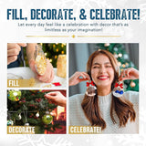 12 Pcs Flat Round Paintable Clear Christmas Bulbs 2.4" Plastic Flat Fillable Christmas Ornaments Balls for Customized Holiday Decor,Clear Plastic Ornaments Ball for Xmas DIY Fillable Ornament