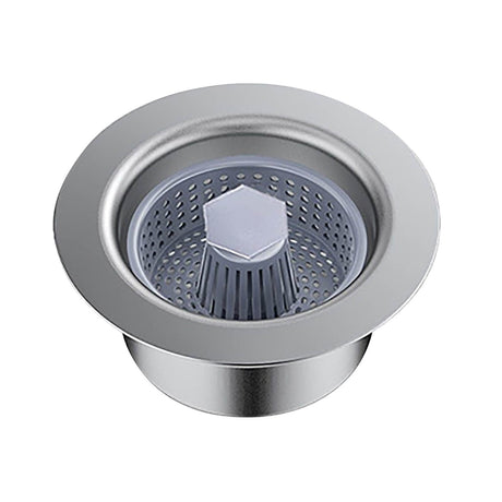 3-in-1 Kitchen Sink Strainer Stopper, Stainless Steel Sink Drain Filter, Bouncing Core Plug Accessory, Anti-Clogging Basket Strainer for Kitchen Free Size Free Size
