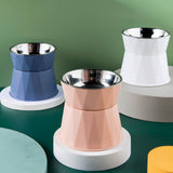 Dog Bowl Raised Cat Food Water Bowls with Detachable Elevated Stand Pet Stainless Steel Feeder Bowl No-Spill Anti Slip Pink