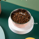 Dog Bowl Raised Cat Food Water Bowls with Detachable Elevated Stand Pet Stainless Steel Feeder Bowl No-Spill Anti Slip Pink